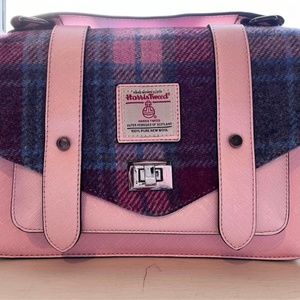 Brand New Pink Harris Tweed Satchel